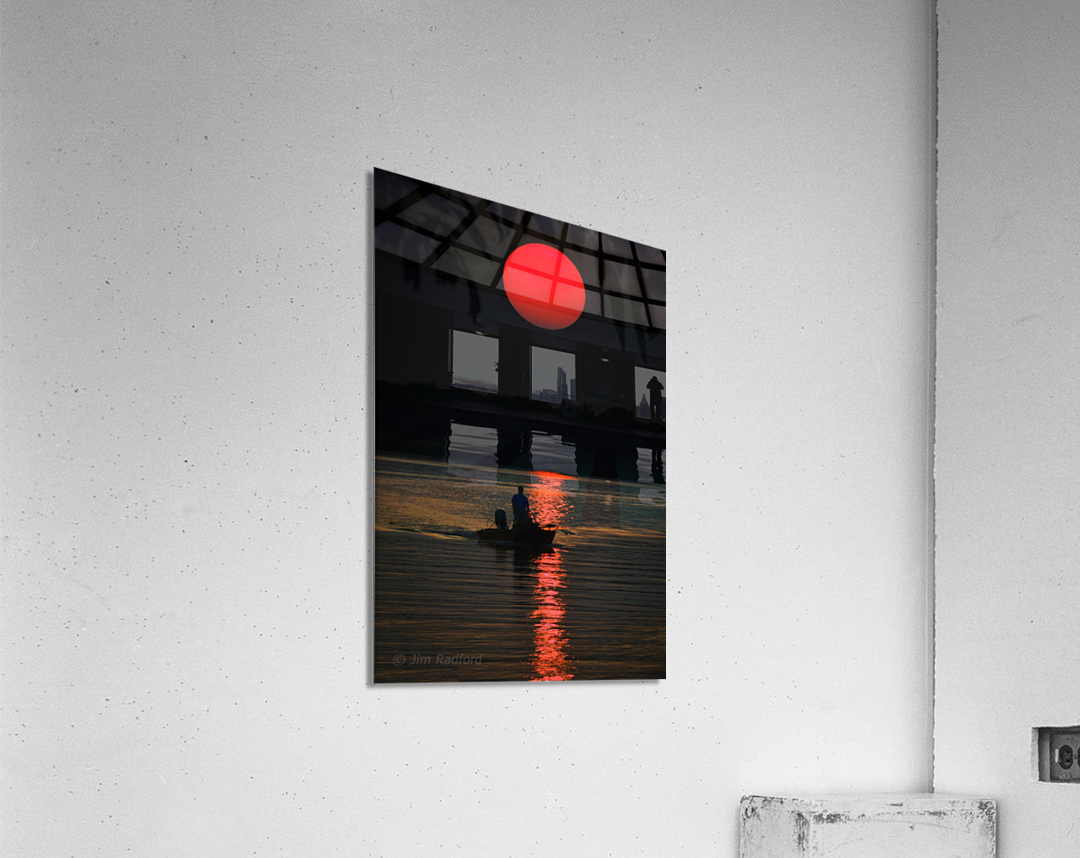 Sunset fishing Acrylic Print