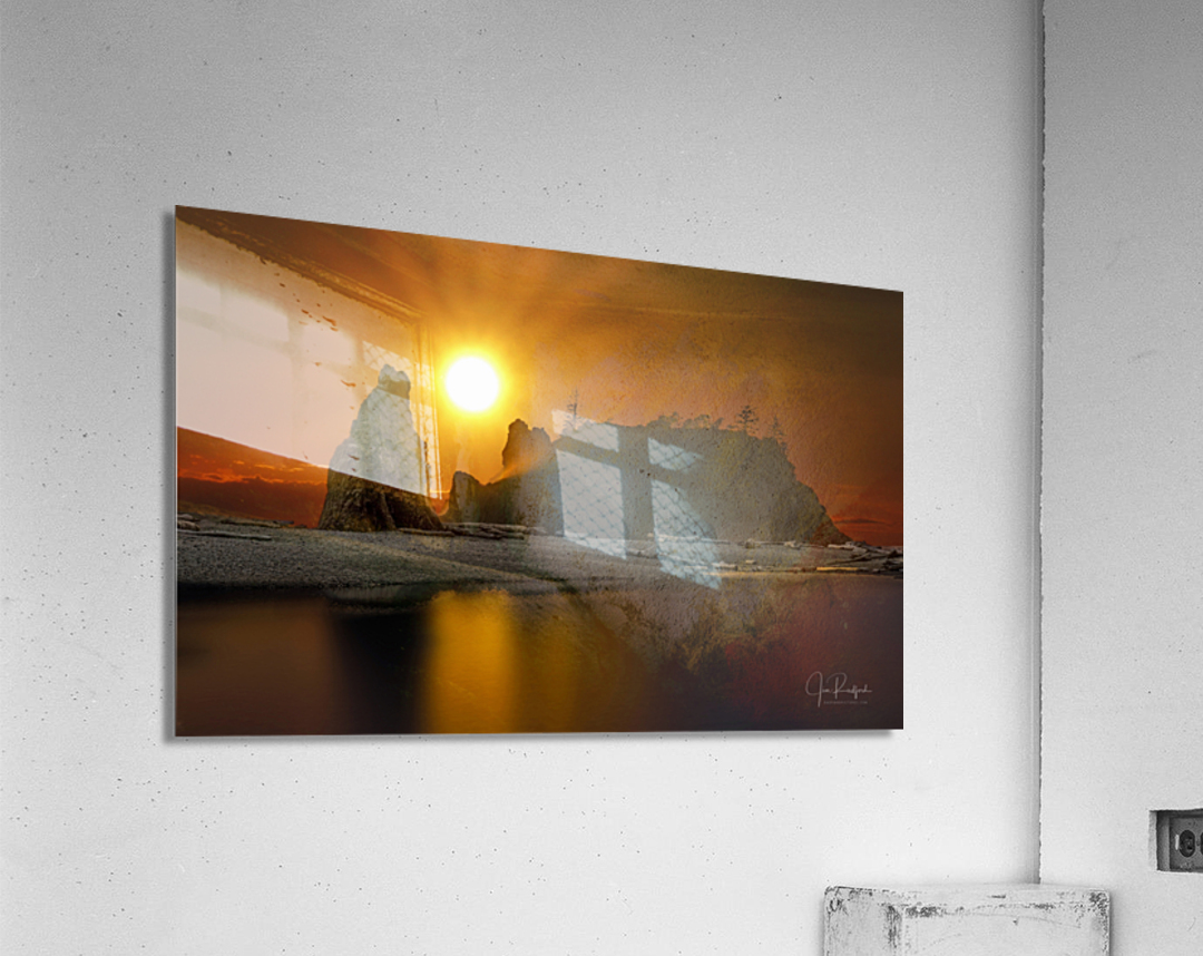 Sun on seastacks Acrylic Print