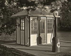 Vintage gas station