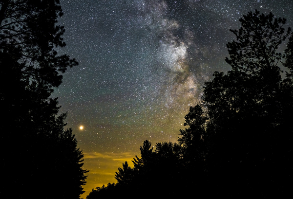 Milky Way and Mars by Jim Radford