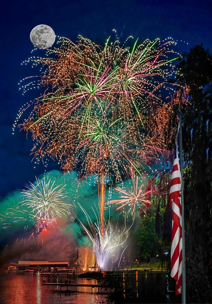 Fireworks display  by Jim Radford