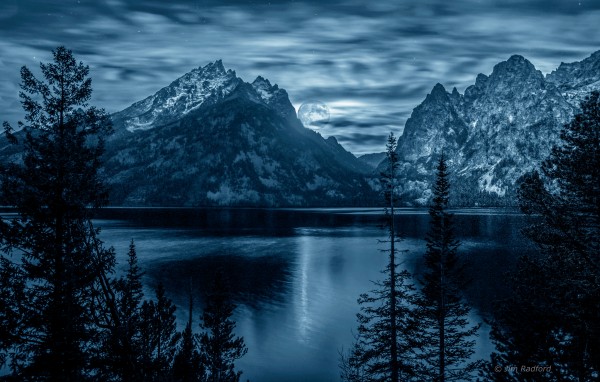 Moon over Jenny Lake by Jim Radford