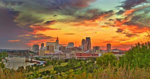  StPaul Mn Sunset by Jim Radford