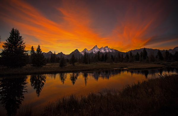 Teton Mountain Sunset by Jim Radford