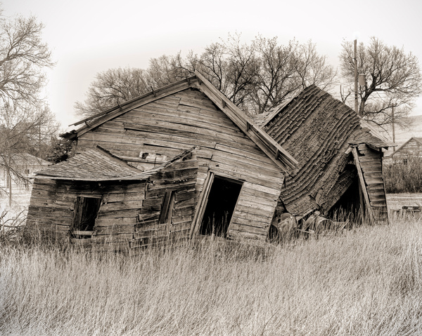 Farm house on tilt by Jim Radford