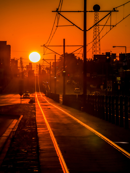 Sunset on tracks Digital Download