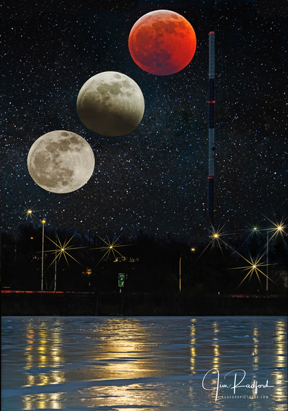  Moon eclipse sequence by Jim Radford