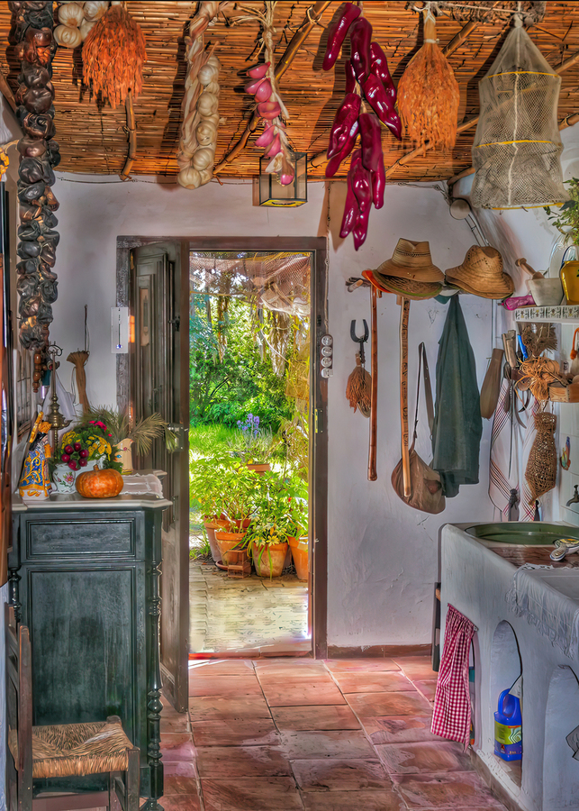 Kitchen Doorway in Valencia   Print