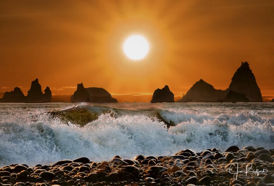 Sunset at Rialto Beach  Print