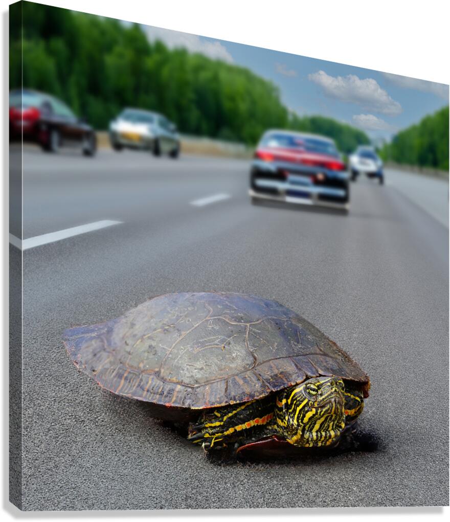 Tense Turtle  Canvas Print