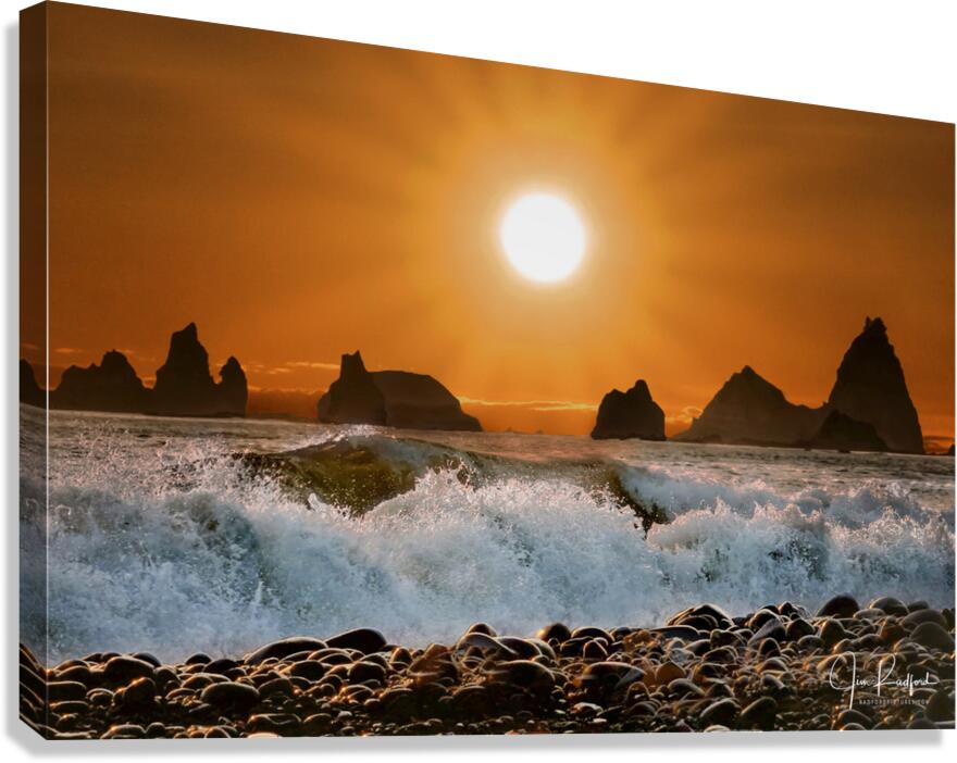 Sunset at Rialto Beach  Canvas Print