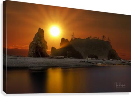 Ruby Stacks Sunset Canvas print