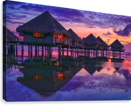 Twilight in Tahiti  Canvas Print