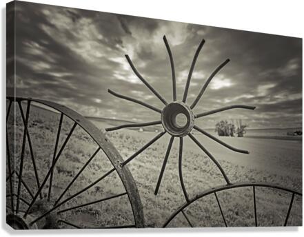 Washington farm wheel Canvas Print