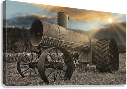 Vintage steam engine  Canvas Print