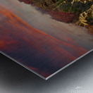 Burning Barn of Autumn Metal print