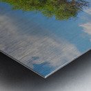 Giraffes under umbrella Metal print