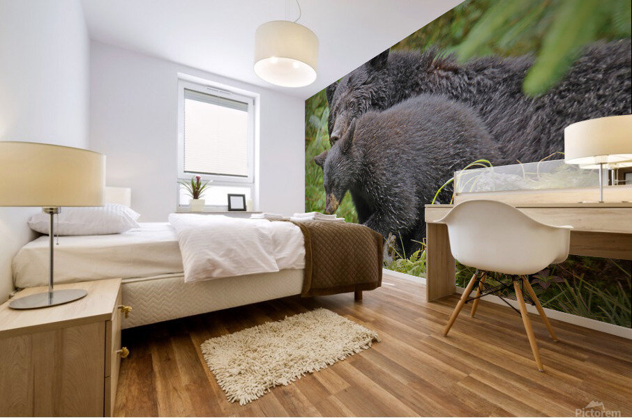 Mom and Cub Mural print