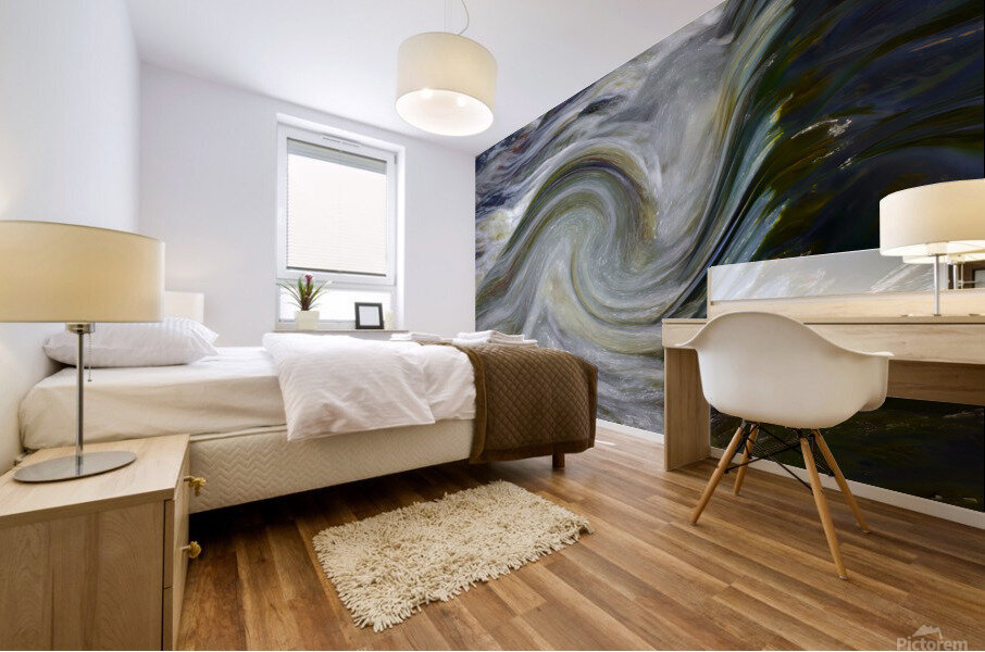 Swirling waters Mural print