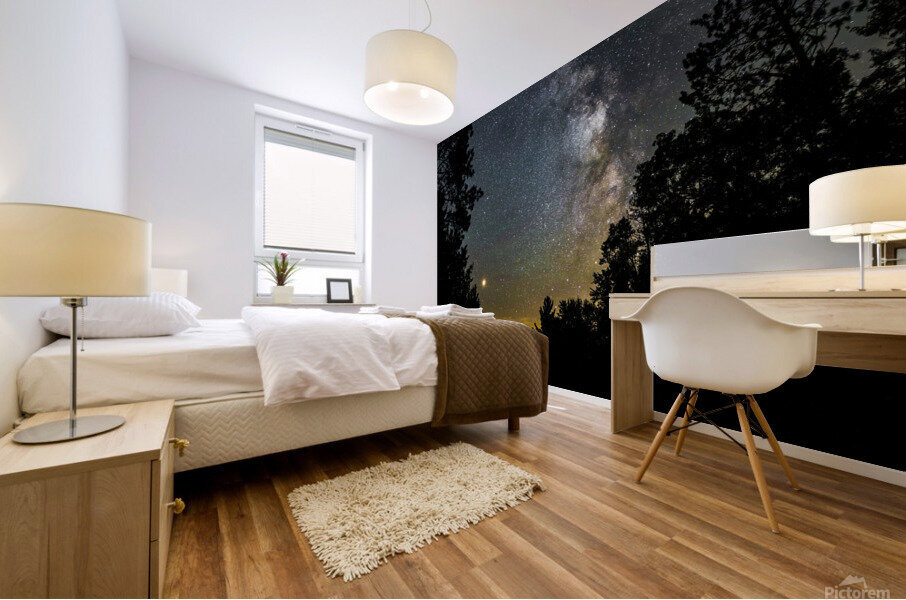 Milky Way and Mars Mural print