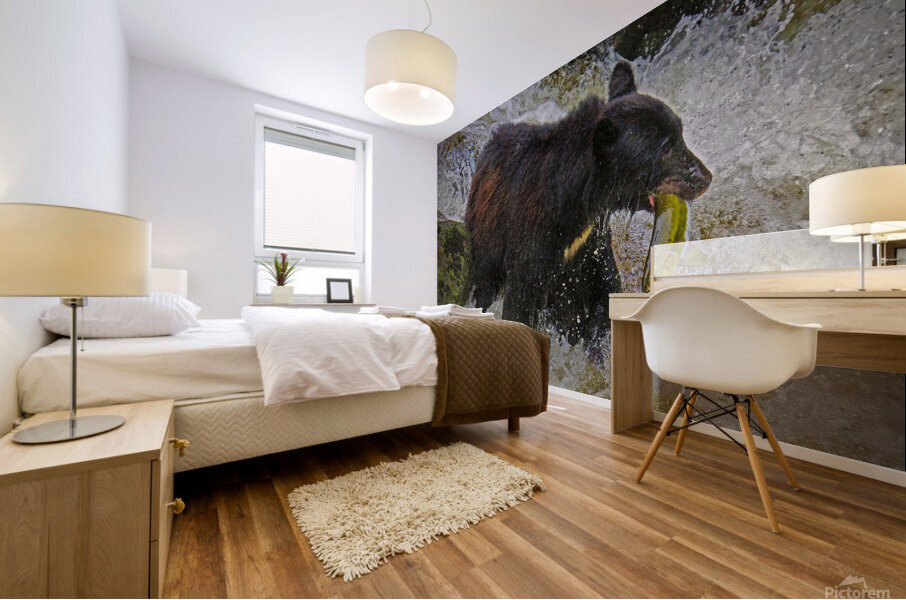 Salmon fishing Mural print