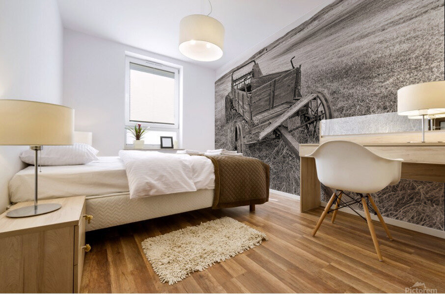 Nebraska hay wagon Mural print