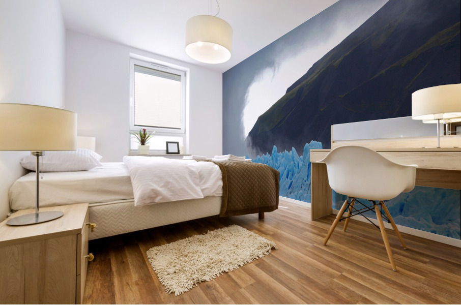  Blue ice glacier Chile Mural print