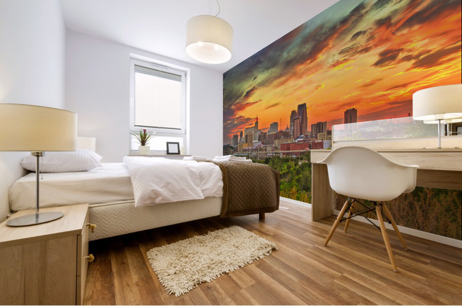  StPaul Mn Sunset Mural print