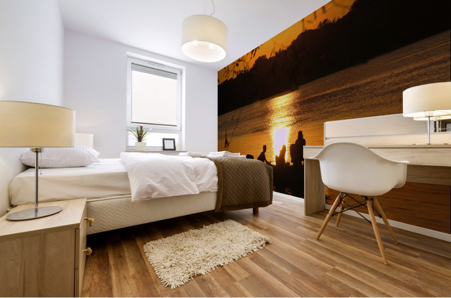 Sunset on Turtle Lake Mural print