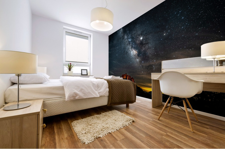  Milky Way and Mars Mural print