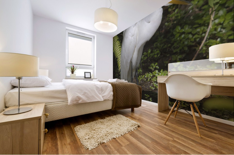 Egret in the Everglades Mural print