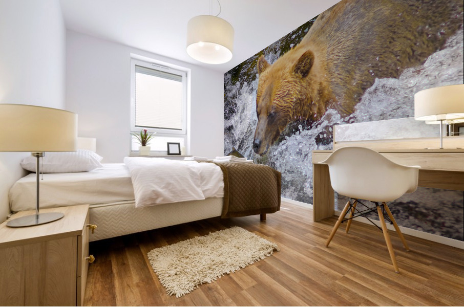 Dinner for grizzly  Mural print