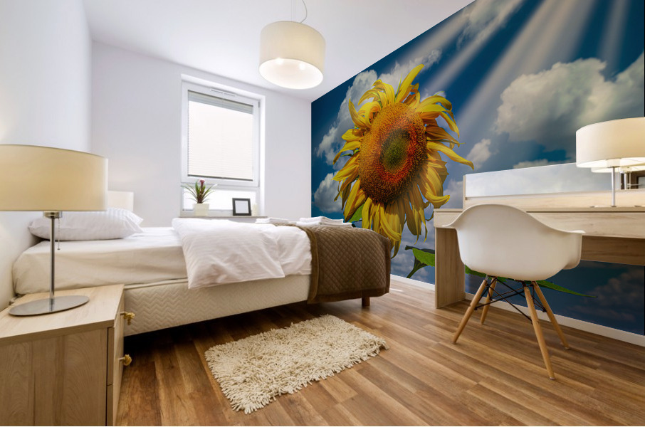 Sunny flowers   Mural print