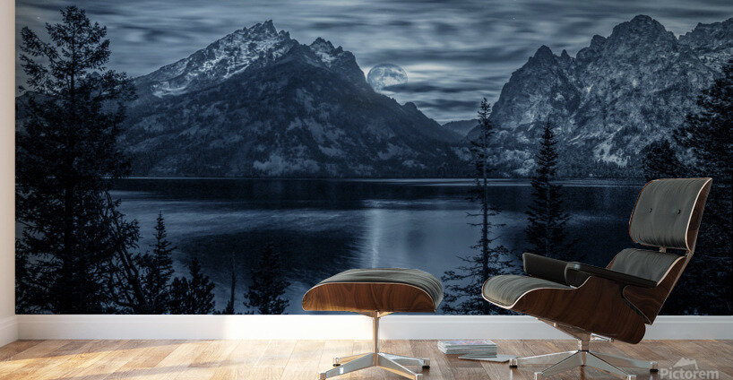The Grand Teton at night Wall Murals