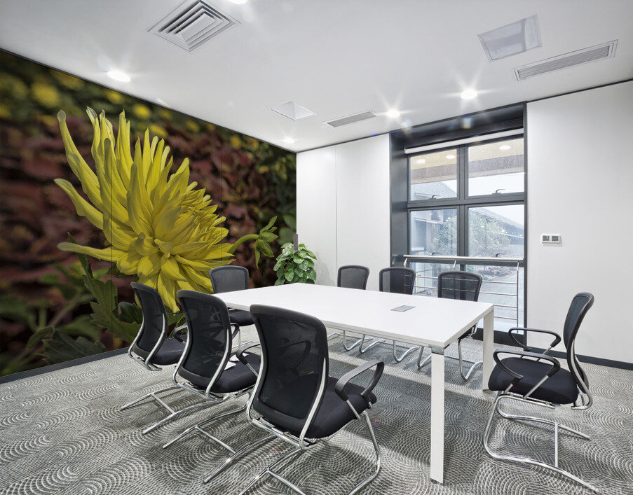 Yellow Dahlia Wall Printing