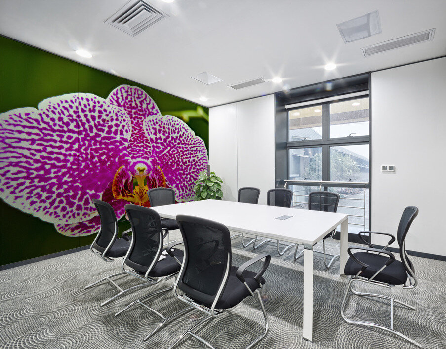 Pink Orchid Wall Printing