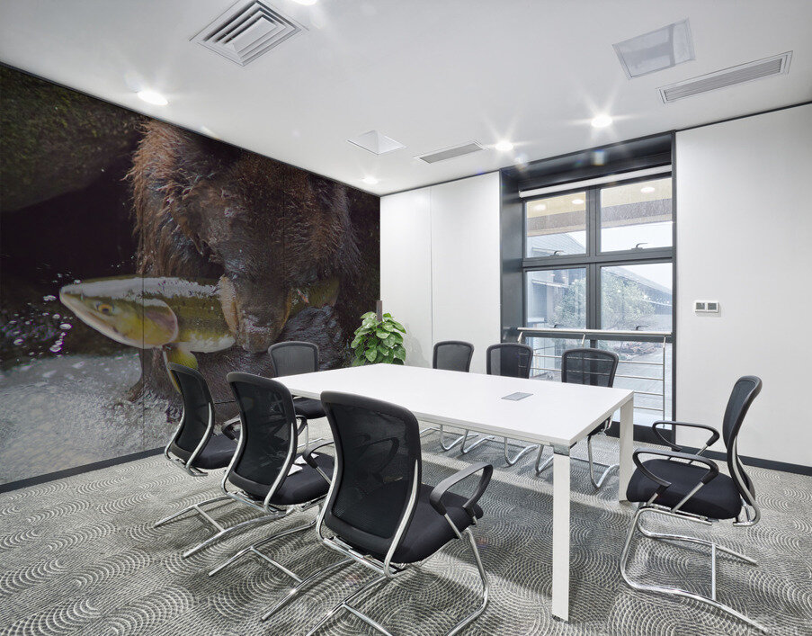 Bear greets Fish Wall Printing