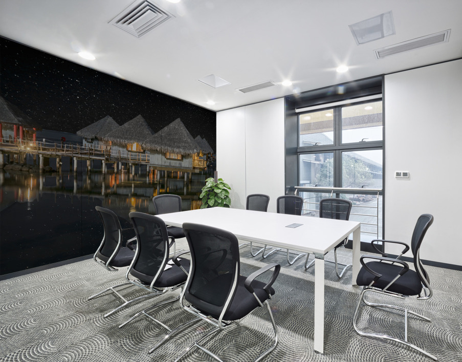  Tahaiti bungalows Wall Printing