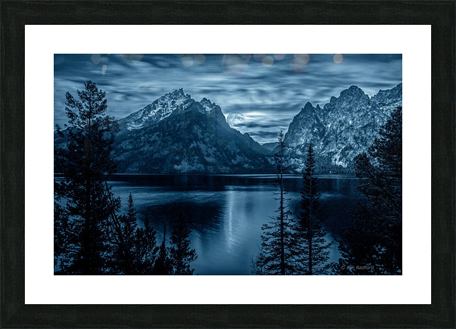 Moon over Jenny Lake Frame print