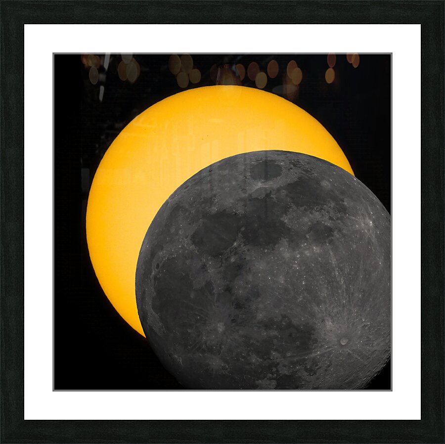 Partial Eclipse 2024 Picture Frame print