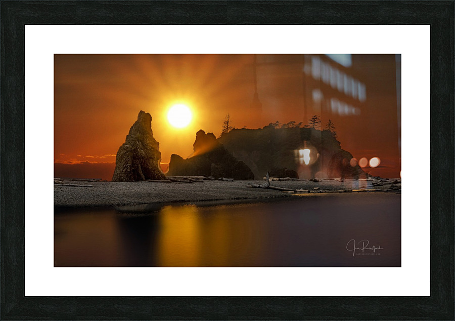 Ruby Stacks Sunset Frame print