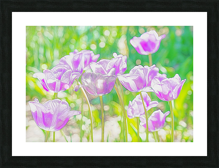 Purple tulip fantasy Picture Frame print