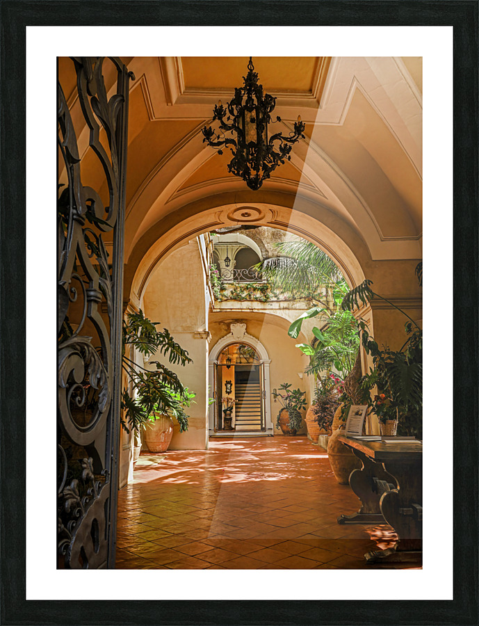 Hotel arches of Positano Picture Frame print