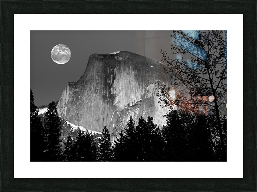  Half Dome Moon  Framed Print Print