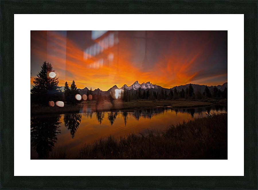 Teton Mountain Sunset Picture Frame print