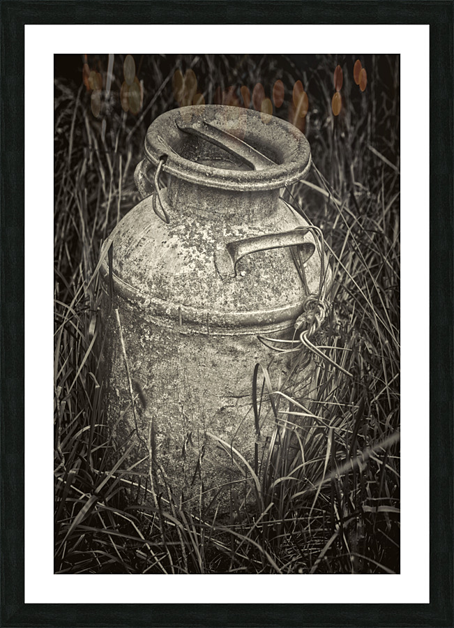 Metal milk can Picture Frame print