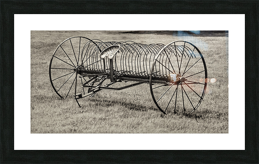 Antique hay baler  Framed Print Print