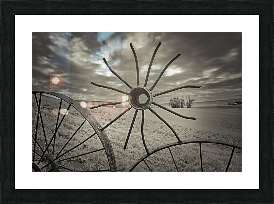 Washington farm wheel  Framed Print Print