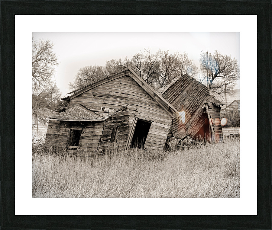 Abandoned farm Picture Frame print