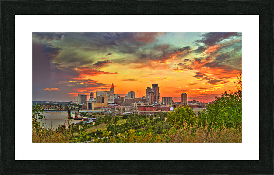  StPaul Mn Sunset Picture Frame print